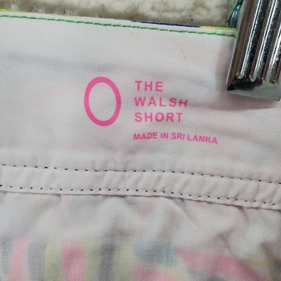Lilly Pulitzer Walsh Shorts Womens 0 30x3 Palm Reader Pink Blue White Multi - Picture 3 of 13